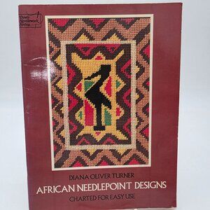 African Needlepoint Designs By Diana Oliver Turner Dover Needlework '76 Paperbac
